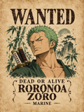 Roronoa Zoro Wanted Poster - Air Freshener