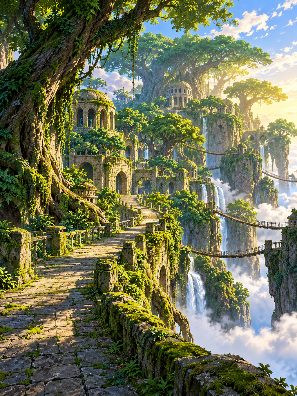 Ancient Treetop Ruins and Rope Bridges - Air Freshener