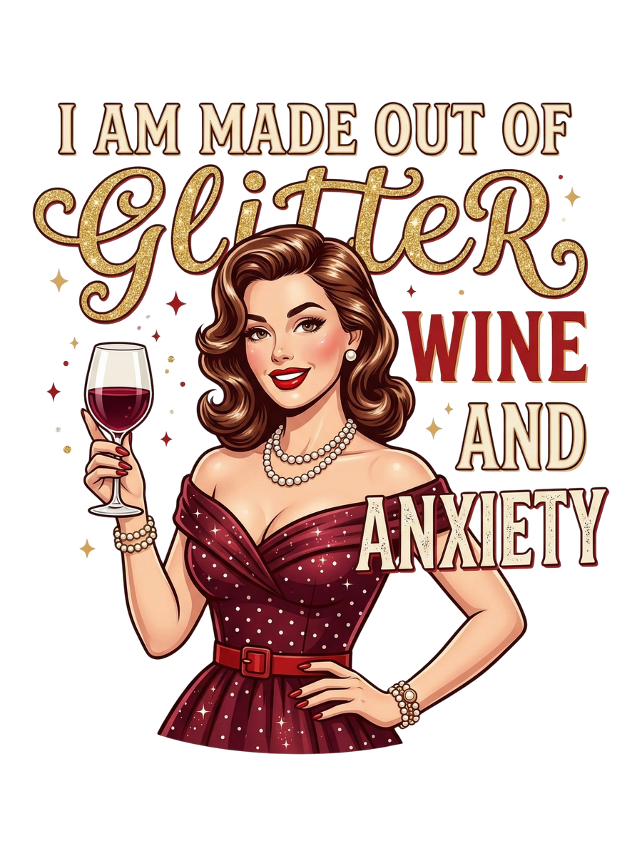 Glitter, Wine and Anxiety Air Freshener