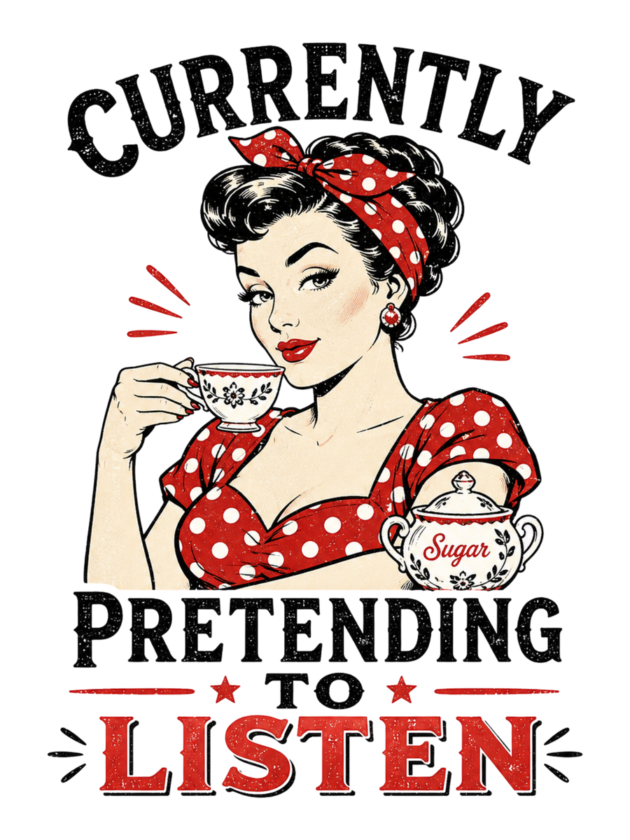 Currently Pretending to Listen - Vintage Teacup Air Freshener