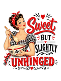 Sweet but Slightly Unhinged - Black Gingham Air Freshener