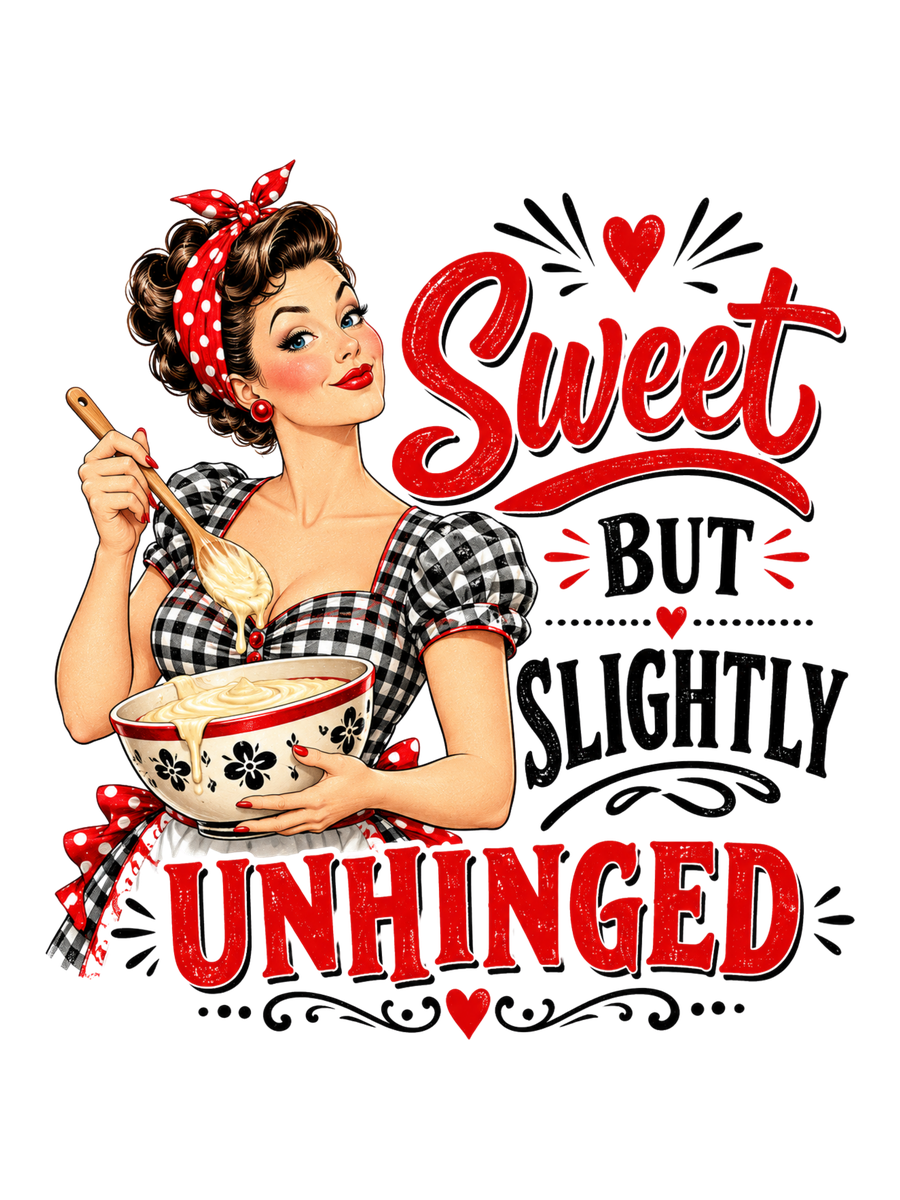 Sweet but Slightly Unhinged - Black Gingham Air Freshener
