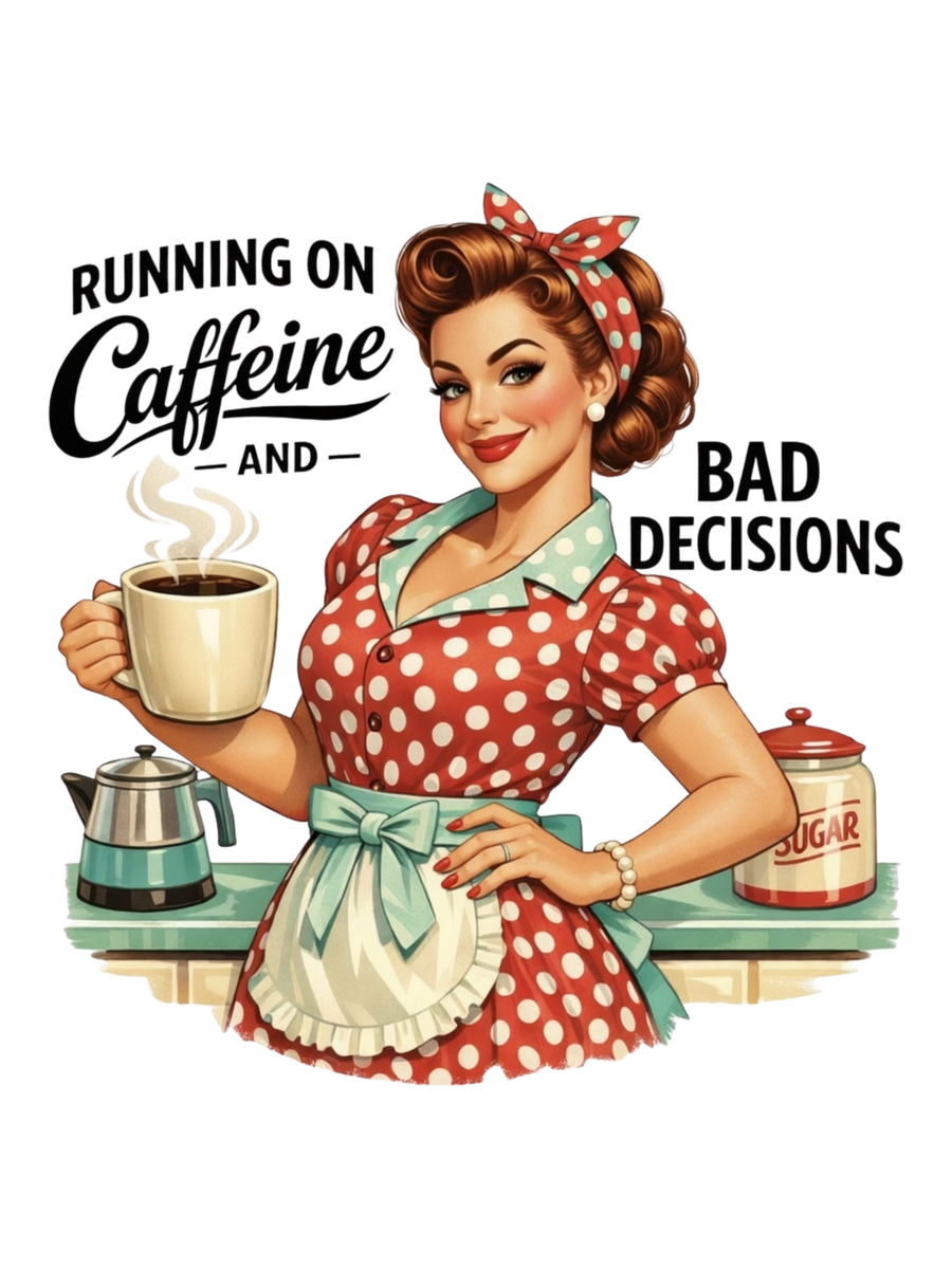 Caffeine and Bad Decisions Air Freshener