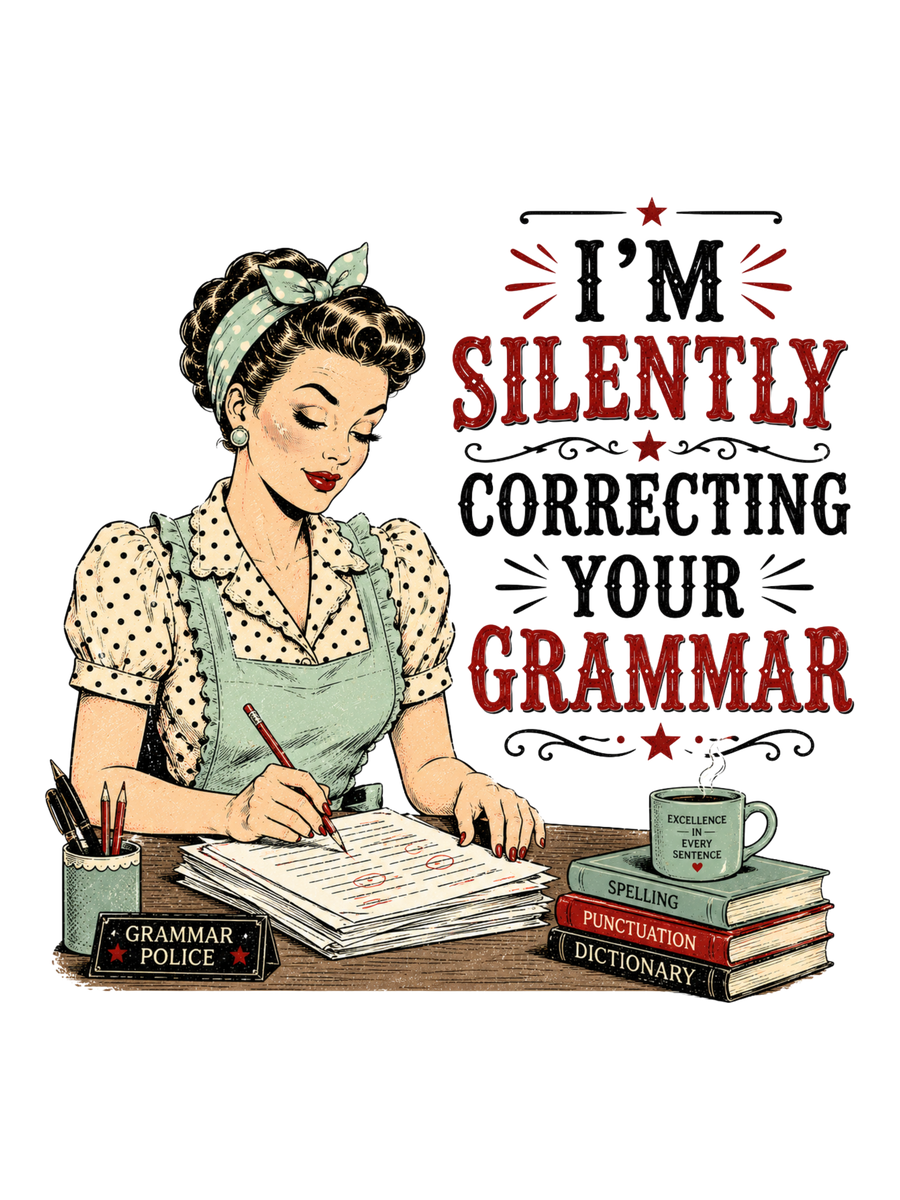 Silently Correcting Your Grammar - Vintage Desk Air Freshener