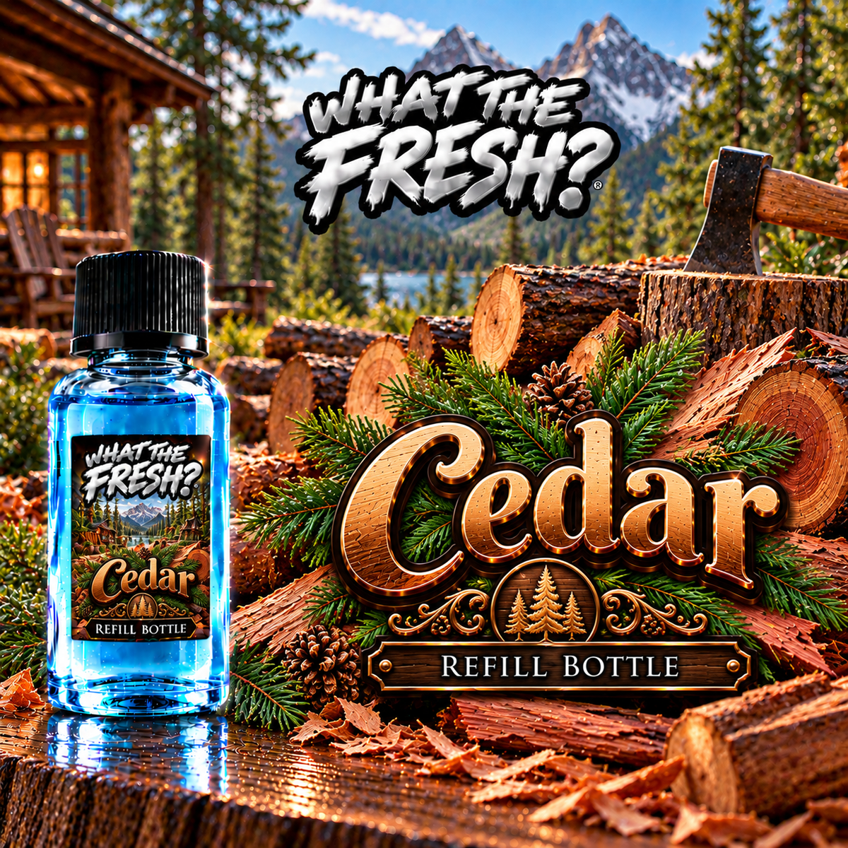 Cedar refill bottle