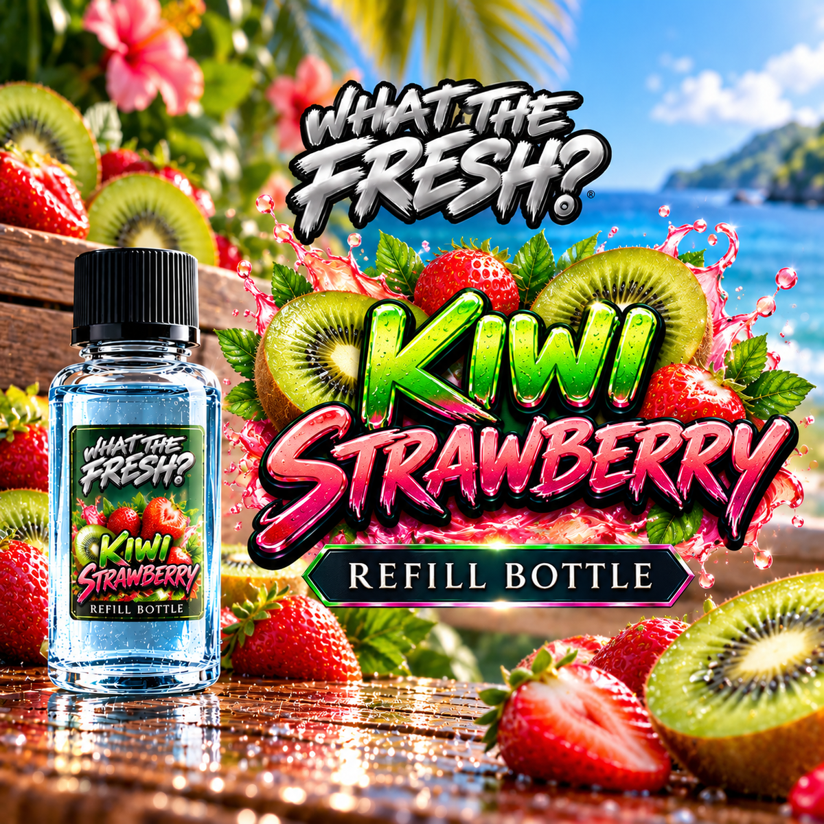 Kiwi Strawberry refill bottle