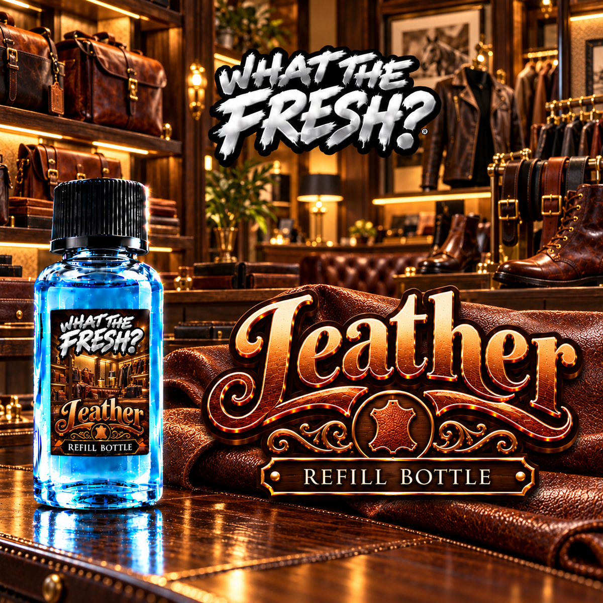Leather refill bottle
