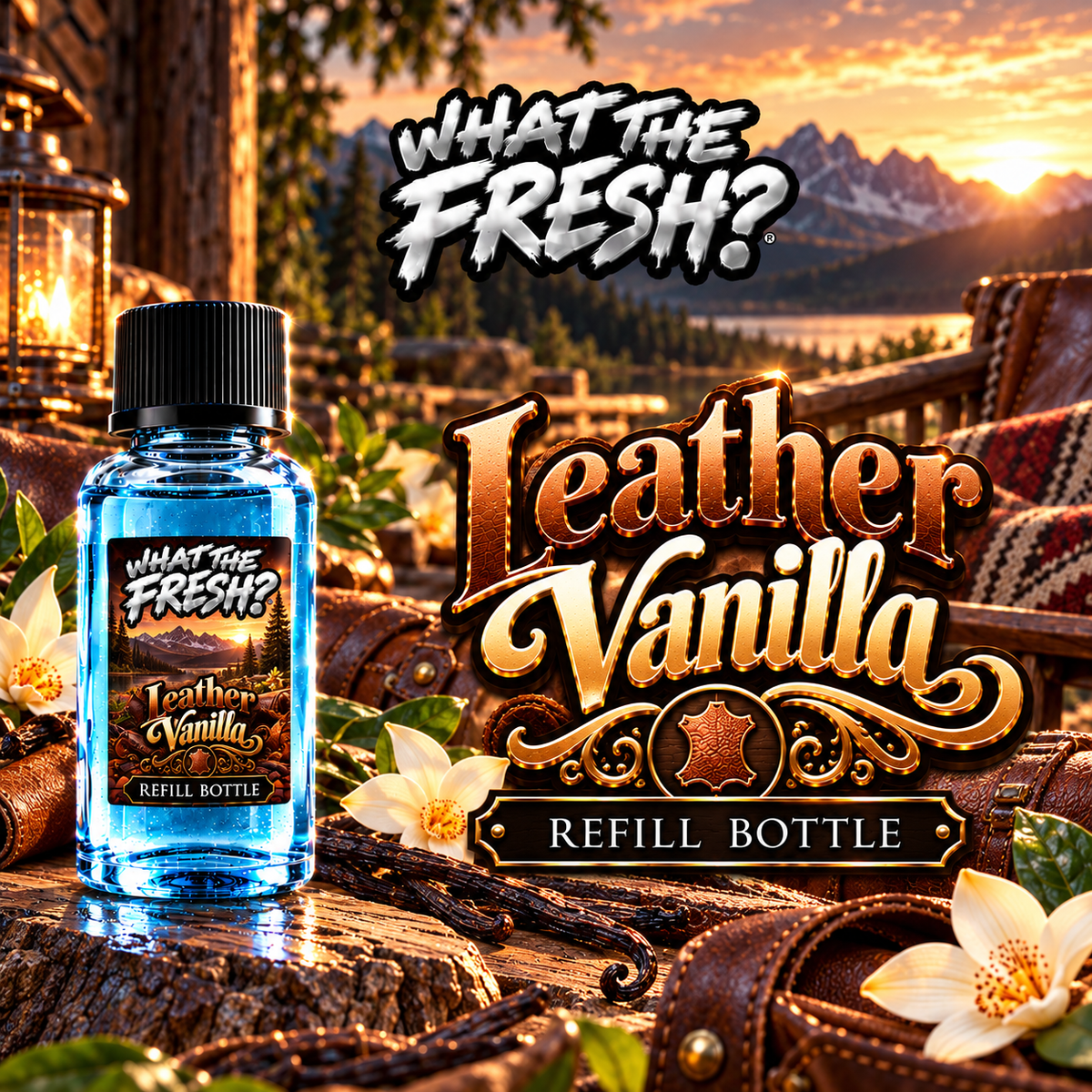 Leather Vanilla refill bottle