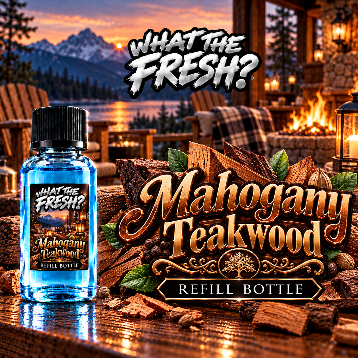 Mahogany Teakwood refill bottle